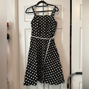 Madison Leigh black & white polka dot dress
